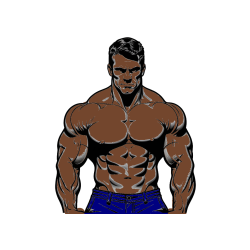 Pobarvana pobarvanka - Pobarvanka bodybuilder-ja