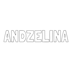 Online izdelana pobarvanka - Pobarvanka imena ANDŽELINA
