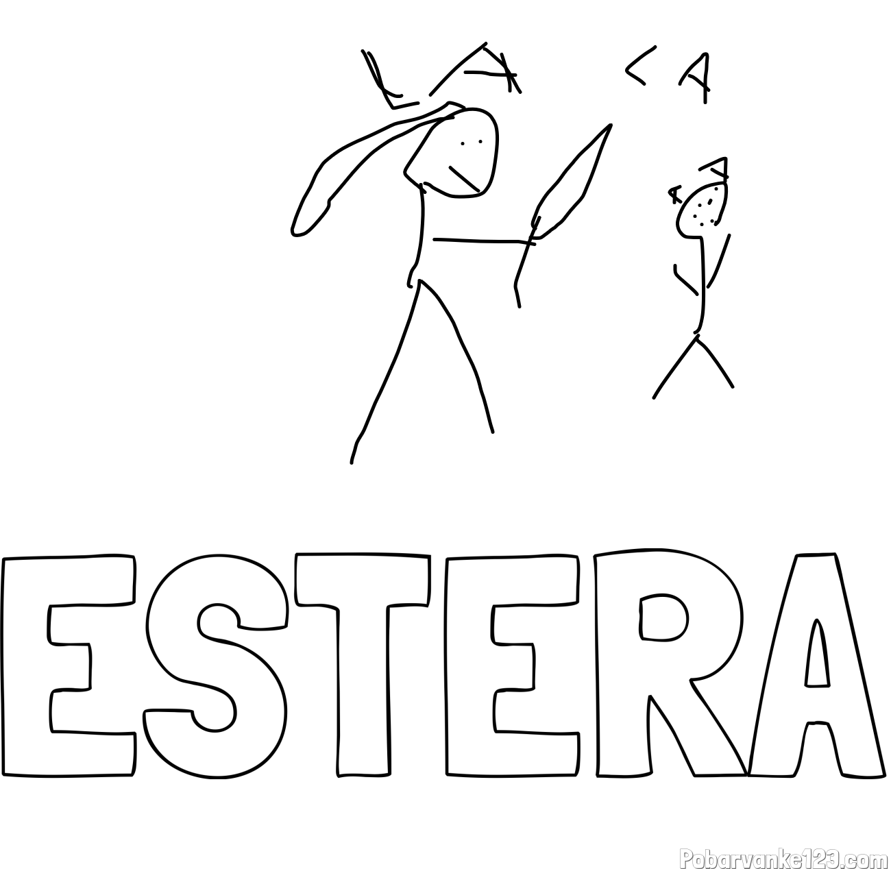 Pobarvanka imena ESTERA in k-pop demon