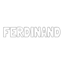 Online izdelana pobarvanka - Pobarvanka imena FERDINAND