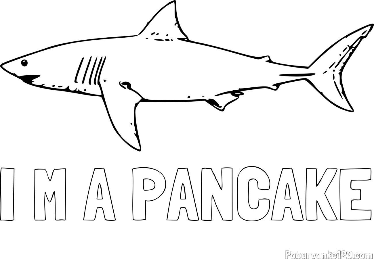 Pobarvanka imena I M A PANCAKE in pobarvanka morskega psa