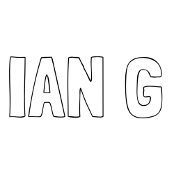 Online izdelana pobarvanka - Pobarvanka imena IAN G