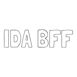 Online izdelana pobarvanka - Pobarvanka imena IDA BFF