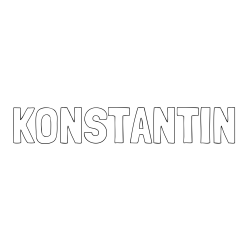 Online izdelana pobarvanka - Pobarvanka imena KONSTANTIN