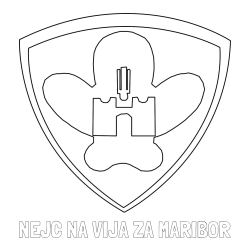 Online izdelana pobarvanka - Pobarvanka imena NEJC NA VIJA ZA MARIBOR in pobarvanka NK Maribor (grb)