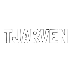 Online izdelana pobarvanka - Pobarvanka imena TJARVEN