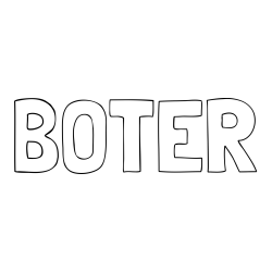 Online izdelana pobarvanka - Pobarvanka imena BOTER