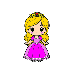 Pobarvana pobarvanka - Pobarvanka ljubke princeske