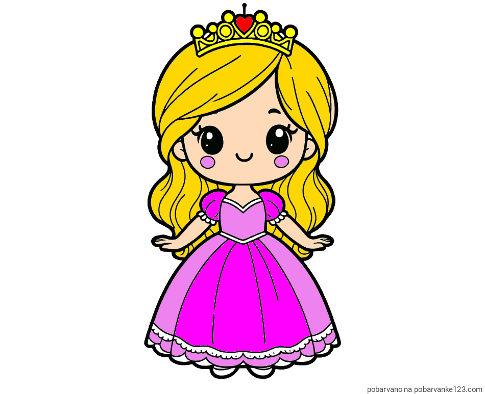 POBARVANA POBARVANKA - Pobarvanka ljubke princeske