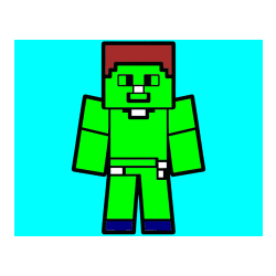 Pobarvana pobarvanka - Pobarvanka Minecraft figurice