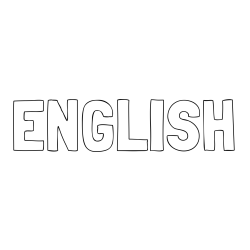 Online izdelana pobarvanka - Pobarvanka imena ENGLISH