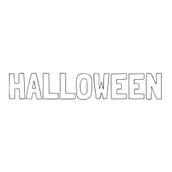 Online izdelana pobarvanka - Pobarvanka imena HALLOWEEN