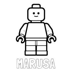 Online izdelana pobarvanka - Pobarvanka imena MARUŠA in pobarvanka LEGO figurice fanta
