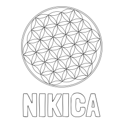 Online izdelana pobarvanka - Pobarvanka imena NIKICA in mandale