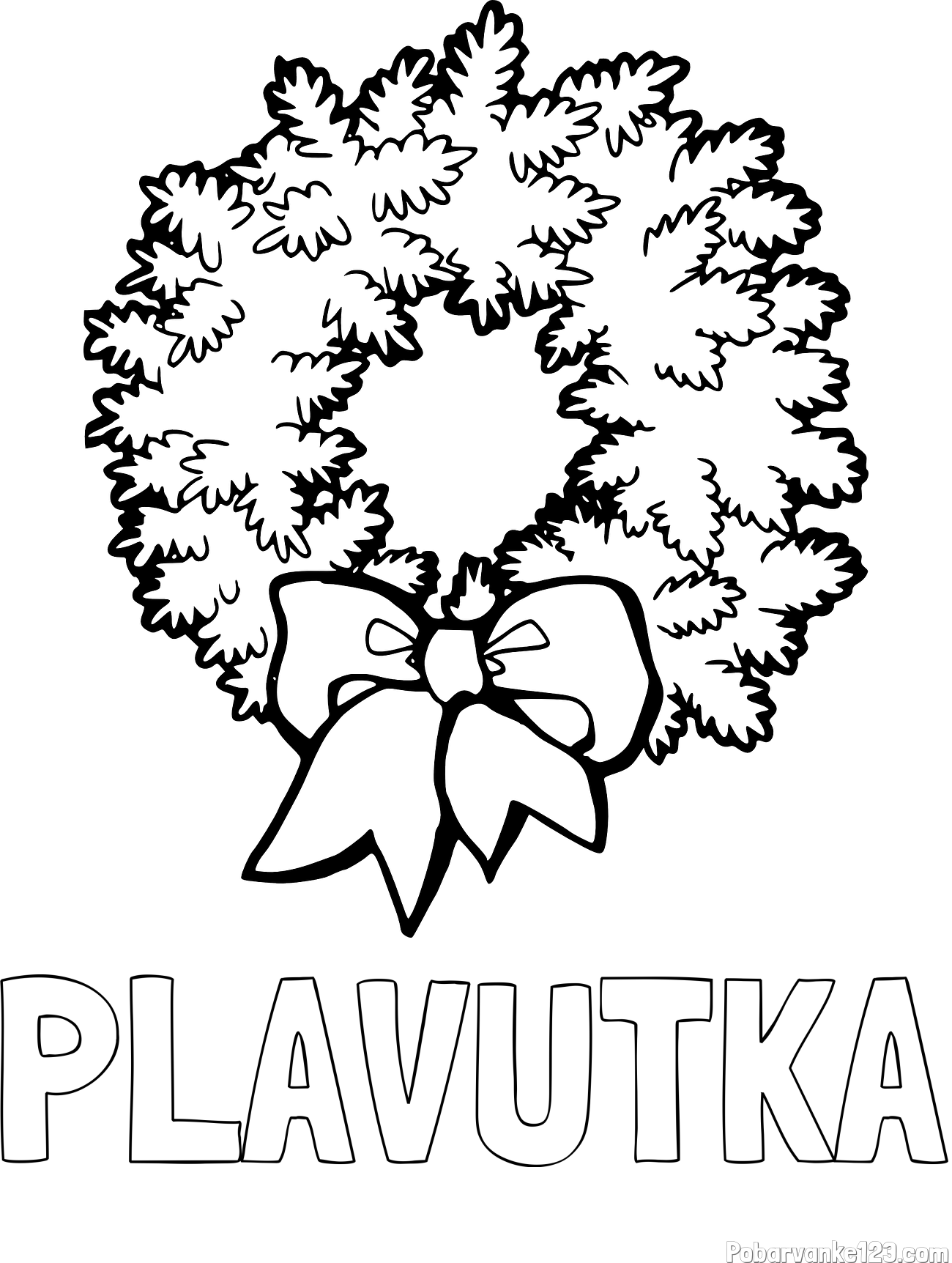 Pobarvanka imena PLAVUTKA in adventni venček