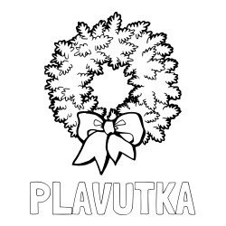 Online izdelana pobarvanka - Pobarvanka imena PLAVUTKA in adventni venček