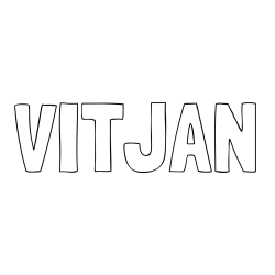 Online izdelana pobarvanka - Pobarvanka imena VITJAN