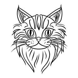 Pobarvanka mačje glave