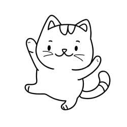 Pobarvanka razigrane mačke