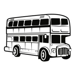 Pobarvanka dvonadstropnega avtobusa