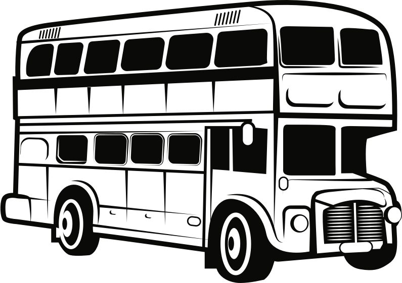 Pobarvanka dvonadstropnega avtobusa