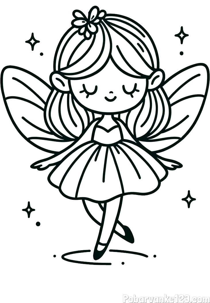 Enostavna pobarvanka čarobne vile