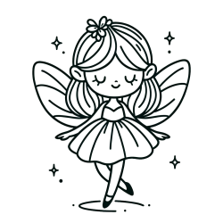 Enostavna pobarvanka čarobne vile