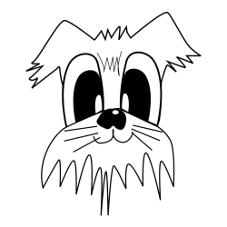 Preprosta pobarvanka nasmejanega kužka