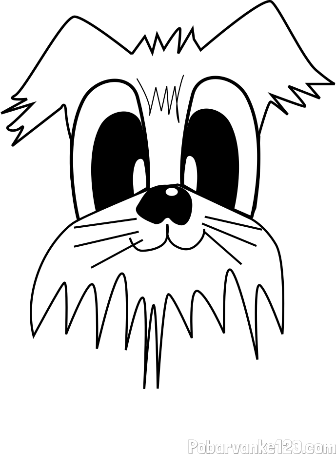 Preprosta pobarvanka nasmejanega kužka