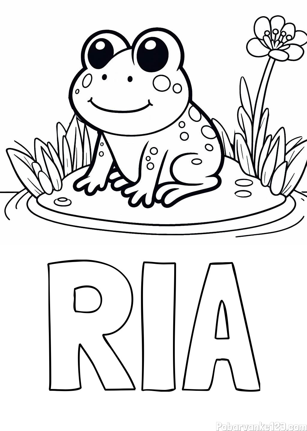 Lepa pobarvanka imena RIA