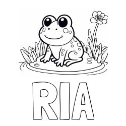 Lepa pobarvanka imena RIA