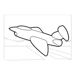 Pobarvanka aviona med vzletom