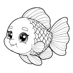 Ljubka pobarvanka starejše ribe