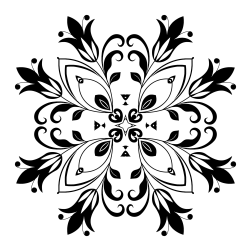 Pobarvanka mandale (cvetovi)