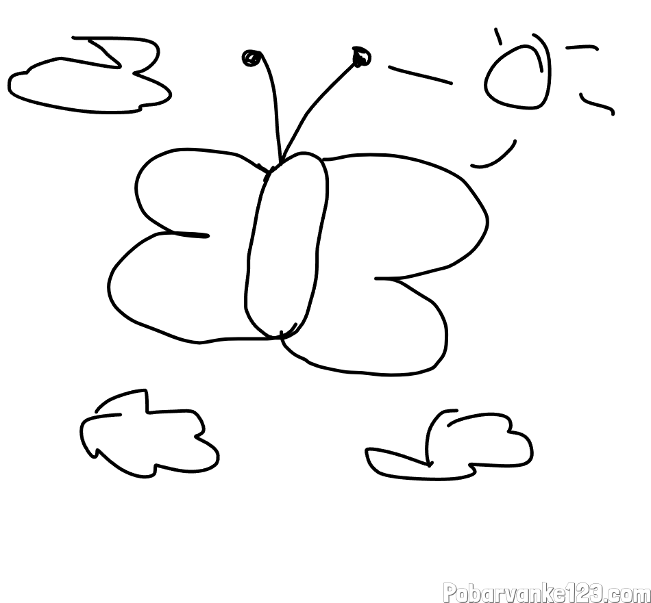 metuljček ki leti v nebo