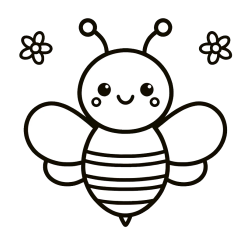 Otroška pobarvanka čebele