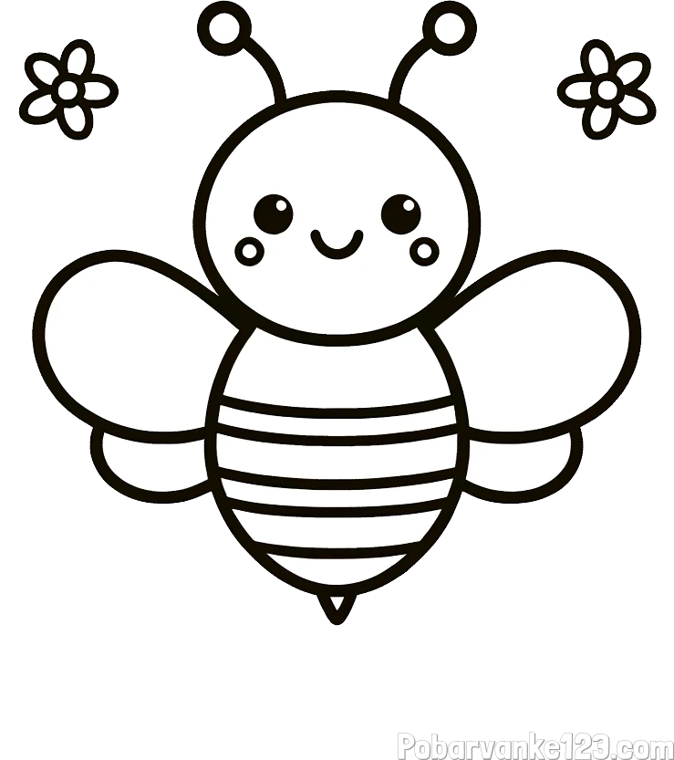 Otroška pobarvanka čebele