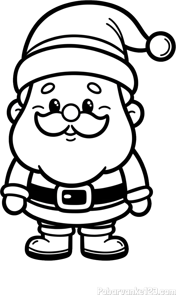 Otroška pobarvanka Božička