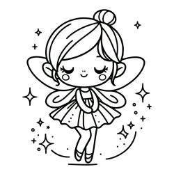Otroška pobarvanka čarobne vile