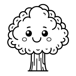 Otroška pobarvanka drevesa