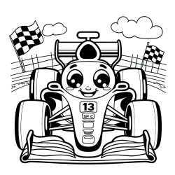 Otroška pobarvanka FORMULA 1