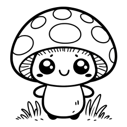 Otroška pobarvanka gobe