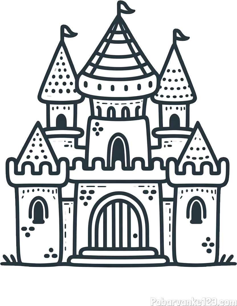 Otroška pobarvanka gradu