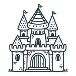 Otroška pobarvanka gradu