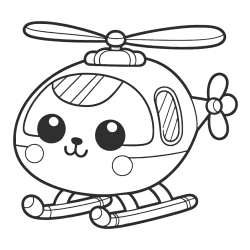 Otroška pobarvanka helikopterja
