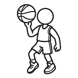 Otroška pobarvanka košarkarja