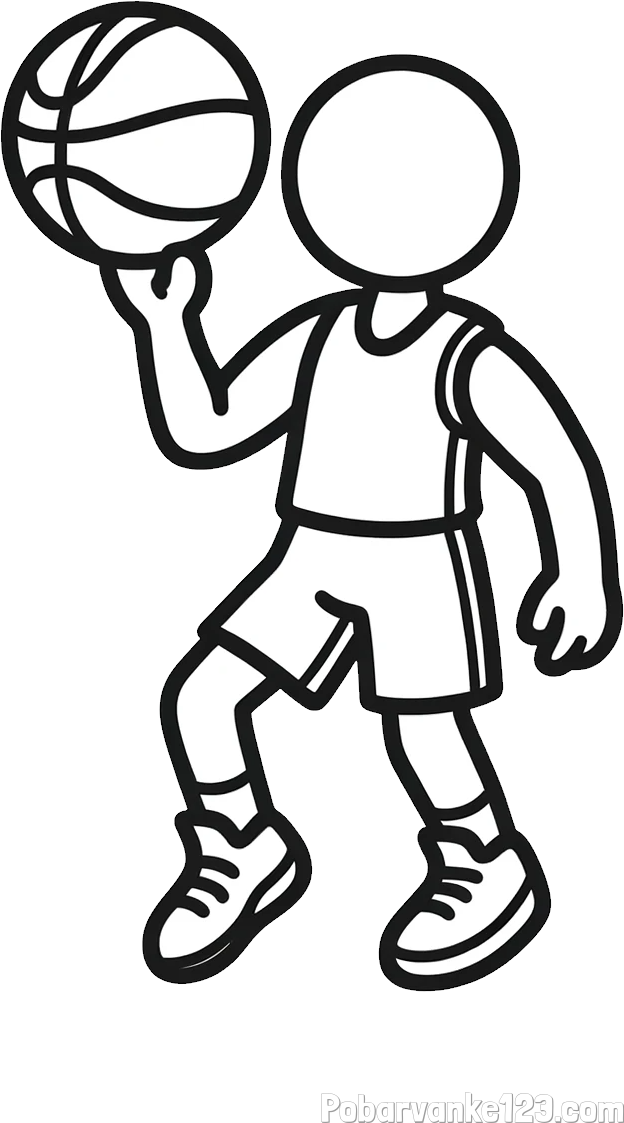 Otroška pobarvanka košarkarja