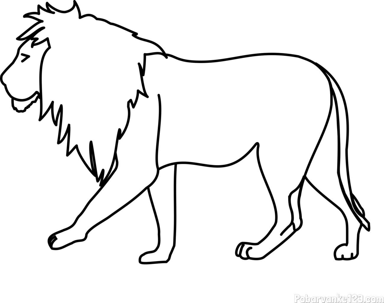 Otroška pobarvanka leva