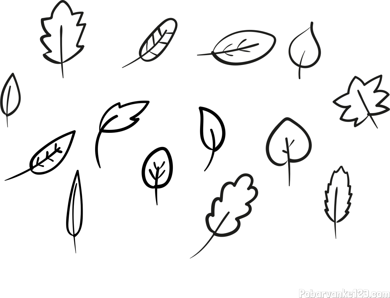 Otroška pobarvanka listja