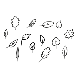 Otroška pobarvanka listja